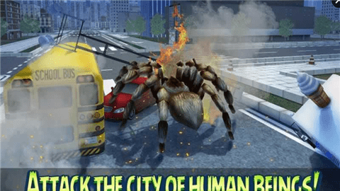 巨型蜘蛛城市攻击模拟3D精简版